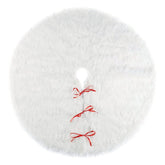 Salcar Weihnachtsbaumdecke Weiß – Runde Plüsch Christbaumdecke aus Kunstfell, Deko für Weihnachtsbaum, Party & Hochzeit